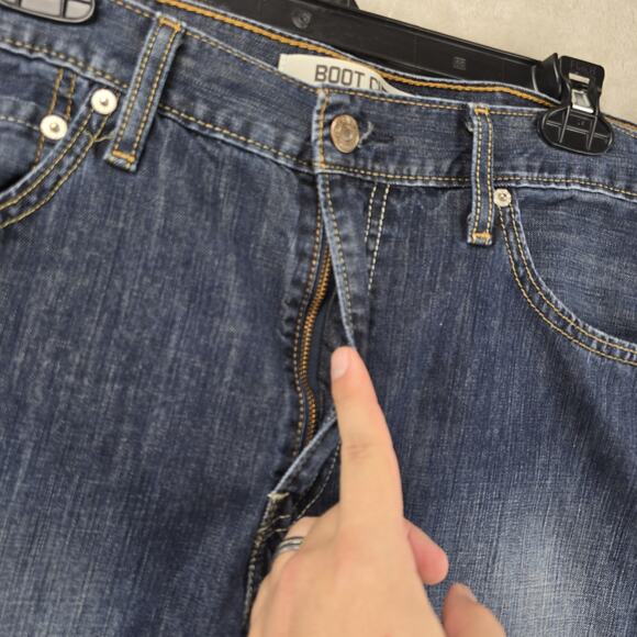 Levis 527 Jeans Mens 36x30 Blue Boot Cut Denim Western Cowboy Rodeo Cotton - Picture 3 of 14